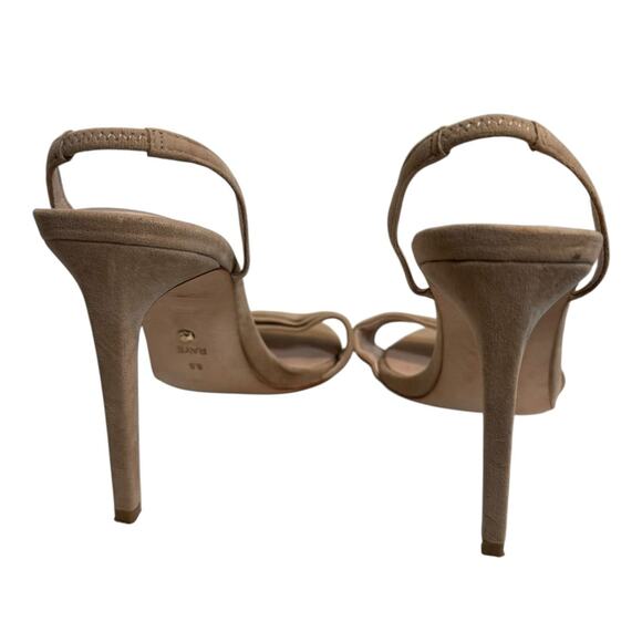 Raye Jude Suede Slingback Heel in Tan Open Toe Stiletto 8.5 Minimal Revolve - Picture 4 of 10